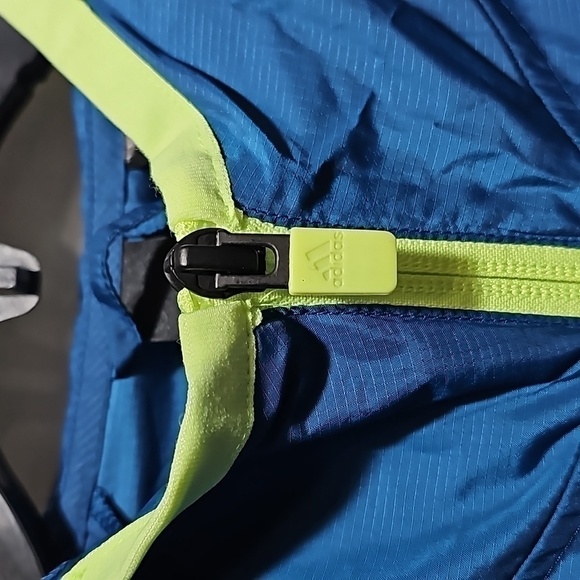 Adidas Windbreaker Jacket Blue Lime Green Small NWT - Picture 4 of 8